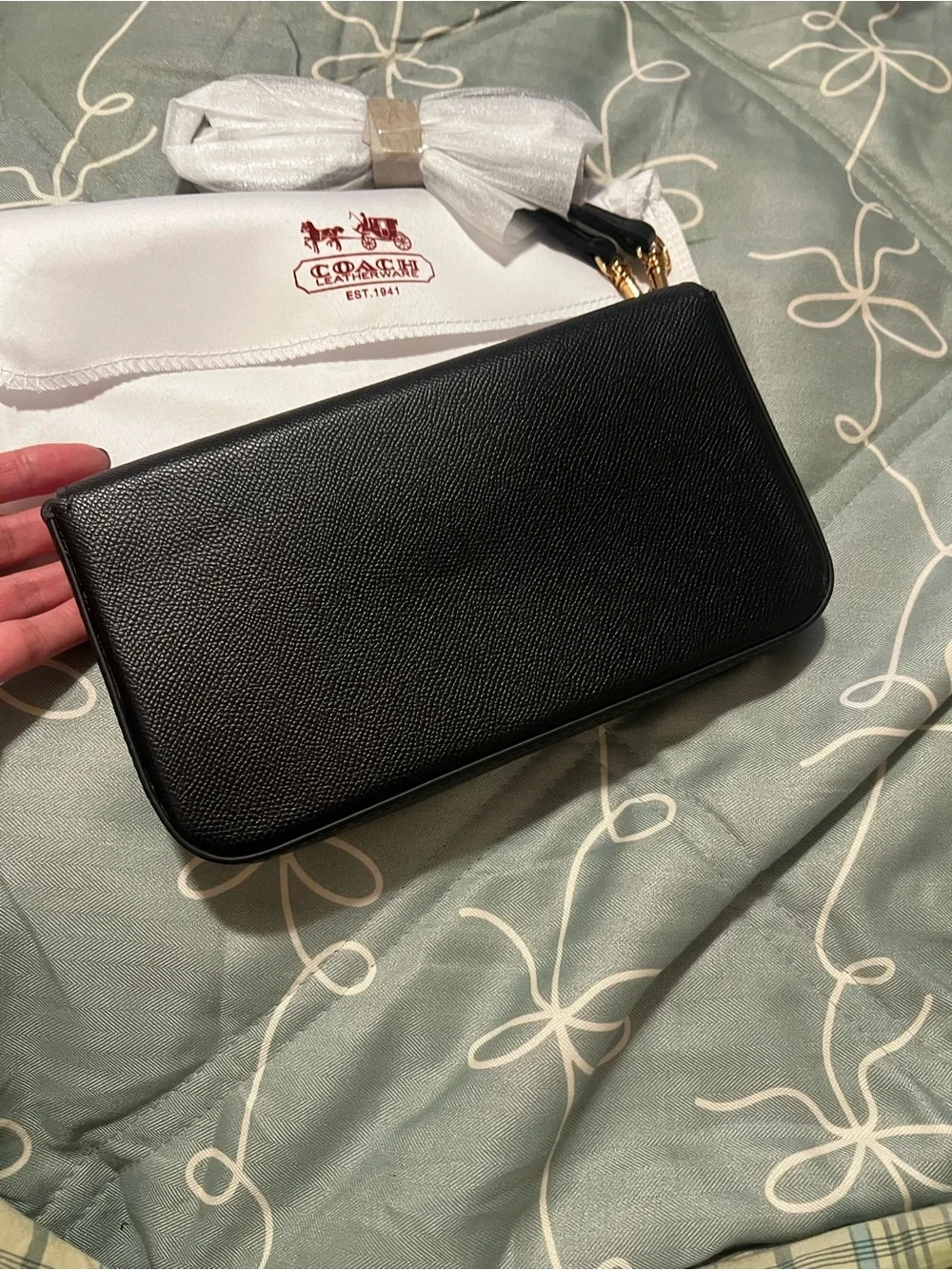Coach Black Pebbled Bag